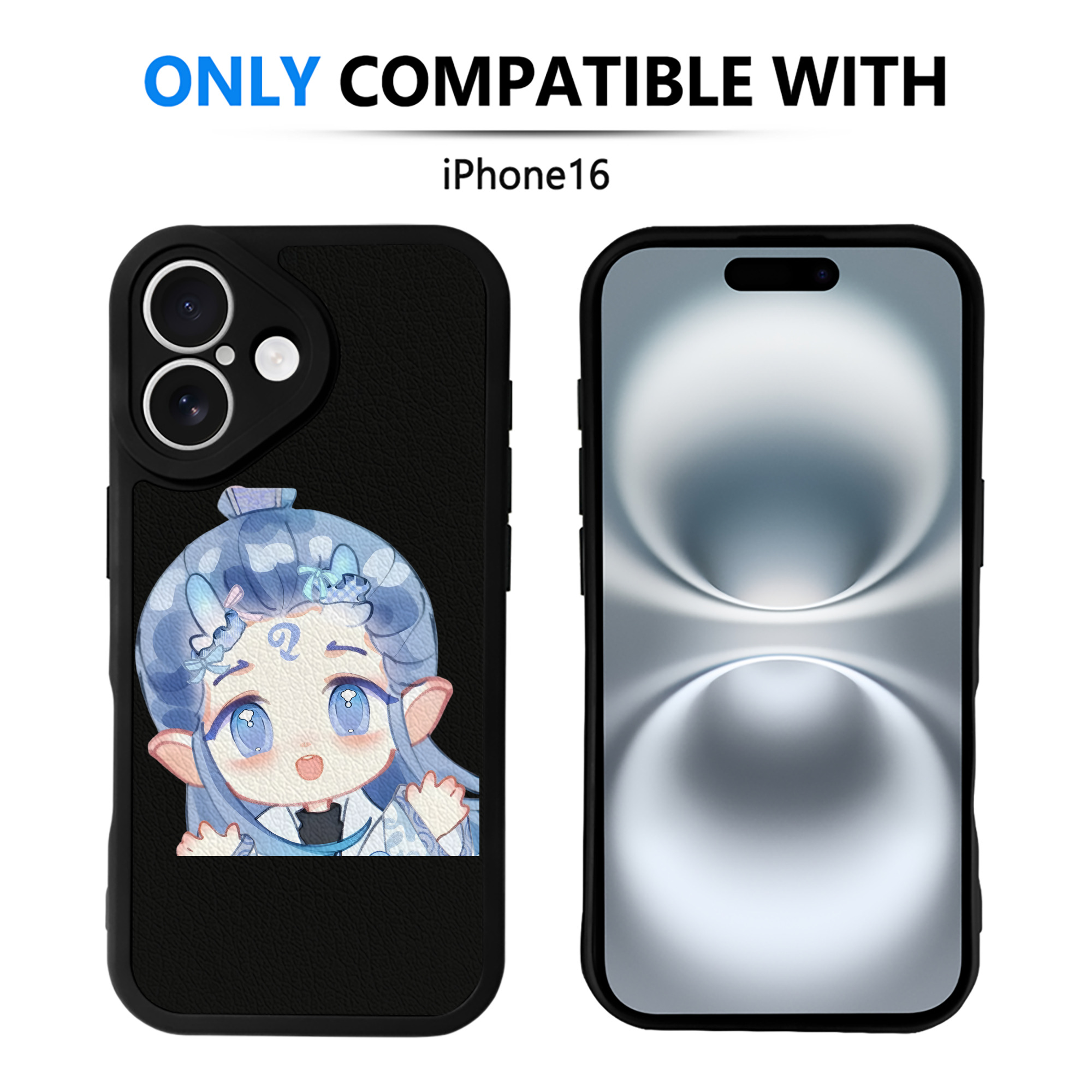 （画像用） Ne Zha 2 ナタ 魔童の大暴れ 【iPhone 16シリーズ対応】シリコンスマホケース（レザー調） 材質：シリコン
